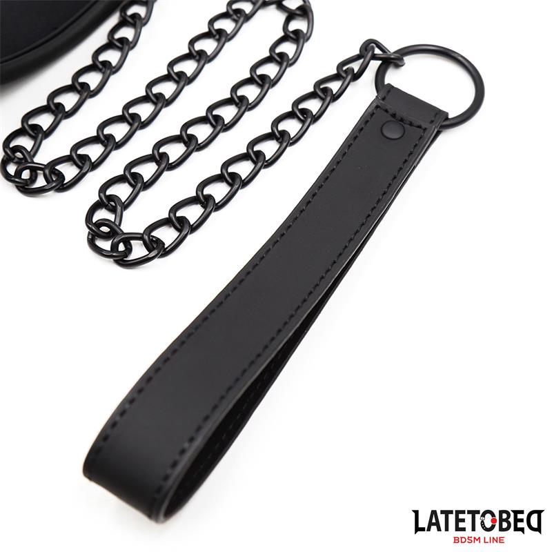 LATETOBED BDSM LINE - Set Collar and Leash Neoprene Black — zdjęcie 4
