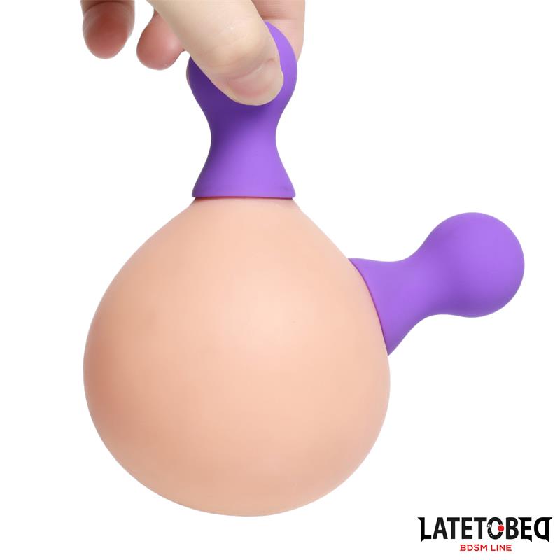 LATETOBED BDSM LINE - Silicone Nipple Suckers Purple — zdjęcie 4