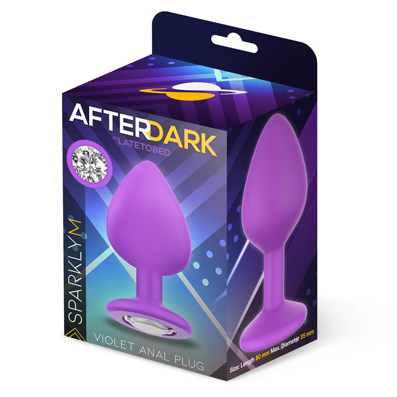 AFTERDARK - Sparkly Butt Plug Size M Violet — zdjęcie 4