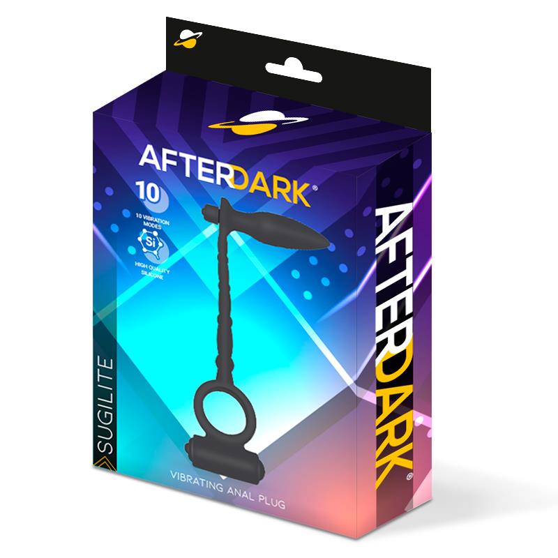 AFTERDARK - Sugilite Vibrating Anal Plug with Penis Ring with vibration — zdjęcie 4