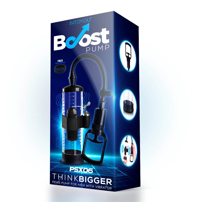 BOOST PUMPS - Manual Penis Pump with Vibration Attachment PSX06 — zdjęcie 4