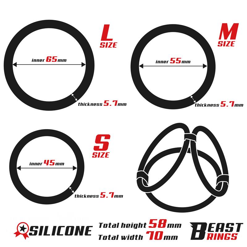 BEAST RINGS - Triple Ring Silicone — zdjęcie 4