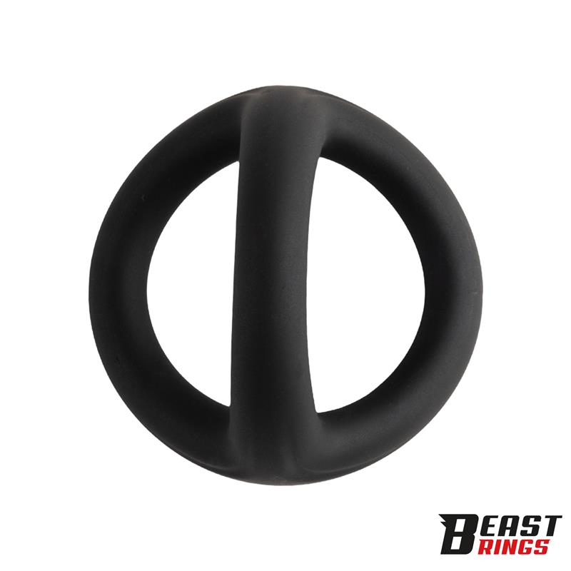 BEAST RINGS - Triple Cock Ring Solid Silicone 40/35/32 mm Size S — zdjęcie 4