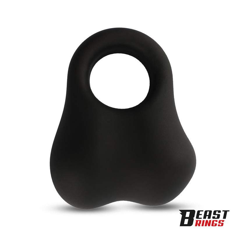 BEAST RINGS - Penis Ring with Glass Balls Liquid Silicone 30 mm — zdjęcie 4