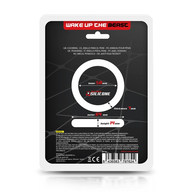 BEAST RINGS - Cock Ring Solid Silicone 5 cm Black — zdjęcie 4