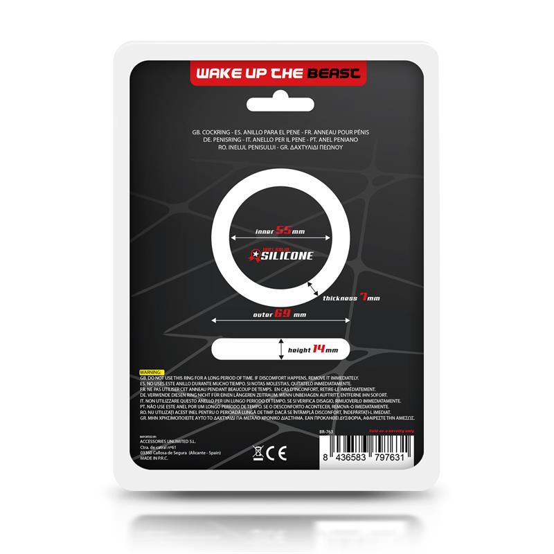 BEAST RINGS - Cock Ring Solid Silicone 5.5 cm Black — zdjęcie 4