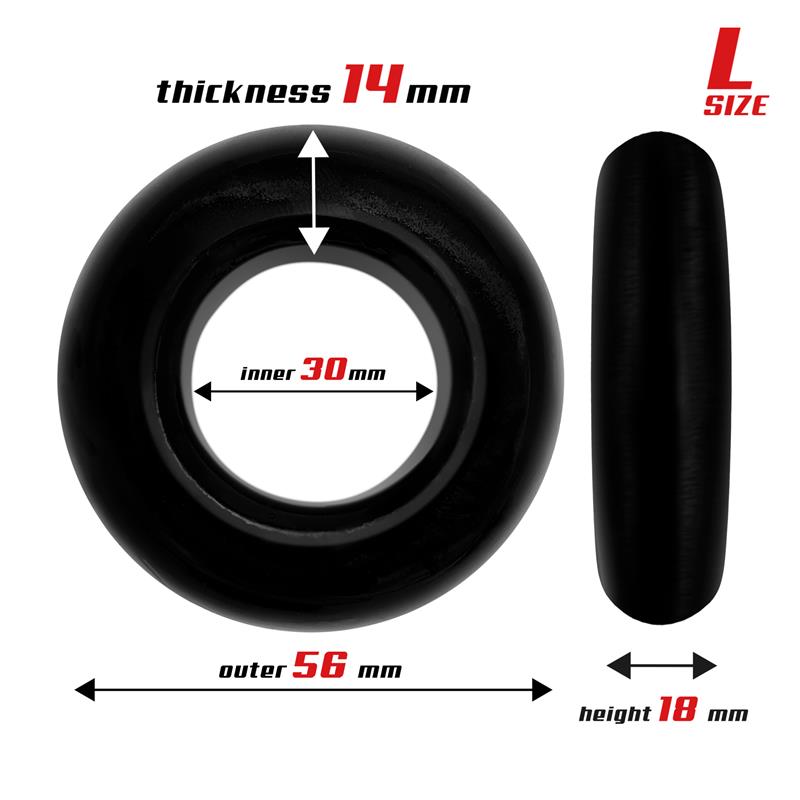 BEAST RINGS - Set of 3 Cock Rings Flexible Black — zdjęcie 4