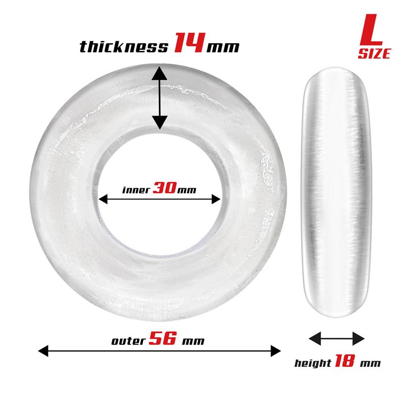 BEAST RINGS - Set of 3 Cock Rings Flexible Clear — zdjęcie 4