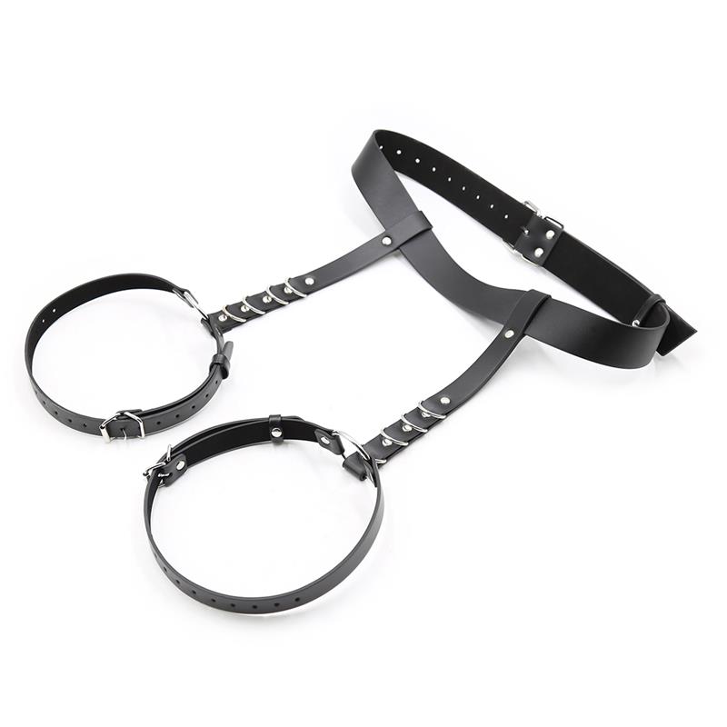 INTOYOU BDSM LINE - Didier Leg and Waist Bondage Harness Adjustable — zdjęcie 4
