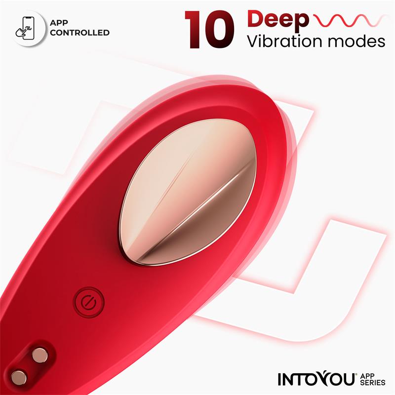 INTOYOU APP SERIES - Panty Vibrator with App Silicone Red — zdjęcie 4