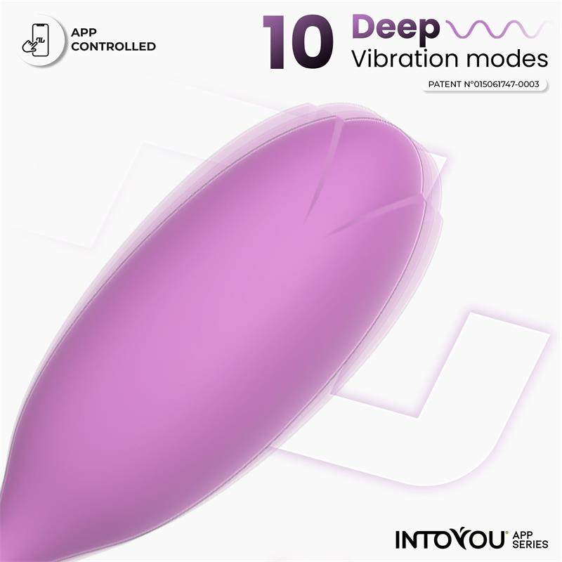 INTOYOU APP SERIES - Logan Vibrating Egg with App Unibody Silicone Purple — zdjęcie 4