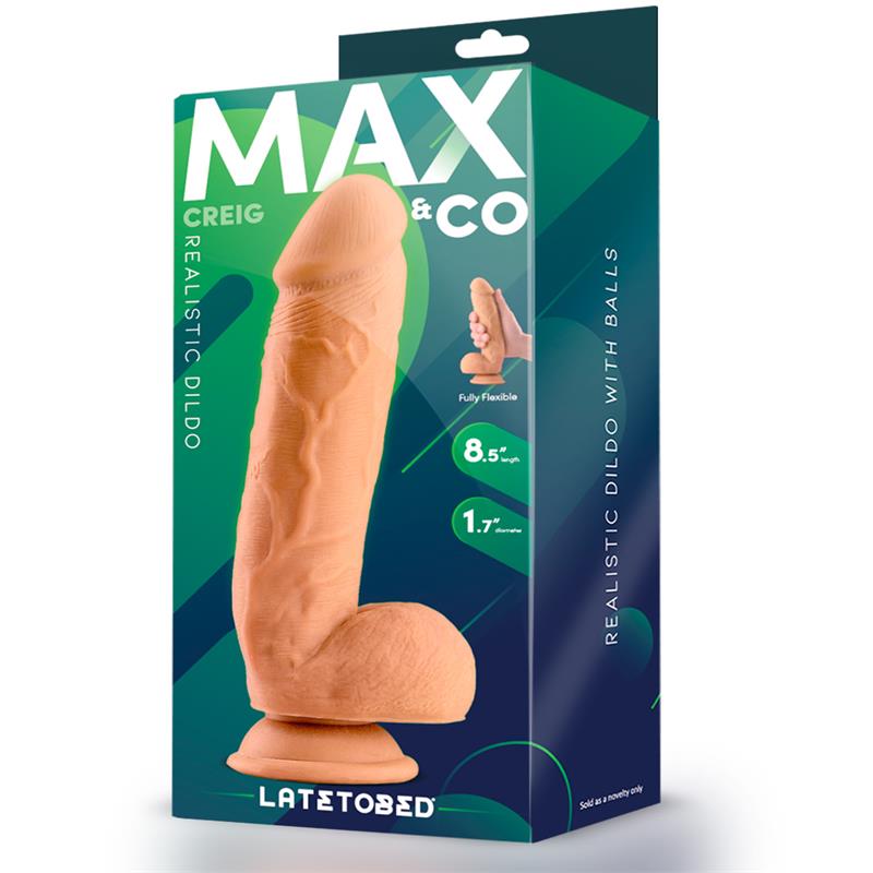 MAX & CO - Creig Realistic Dildo with Testicles 8.5 Flesh — zdjęcie 4