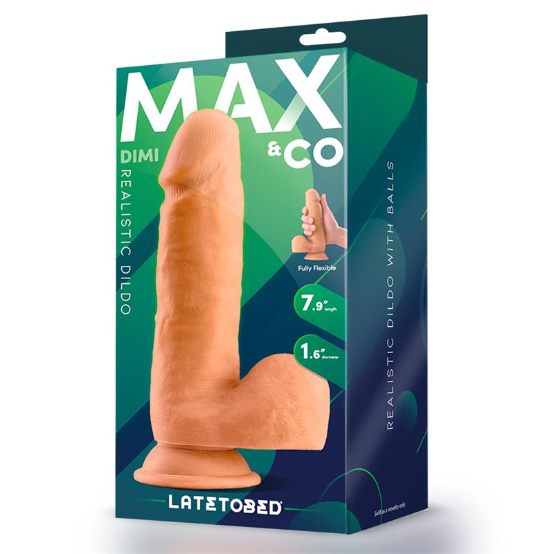 MAX & CO - Dimi Realistic Dildo with Testicles  7.9 Flesh — zdjęcie 4