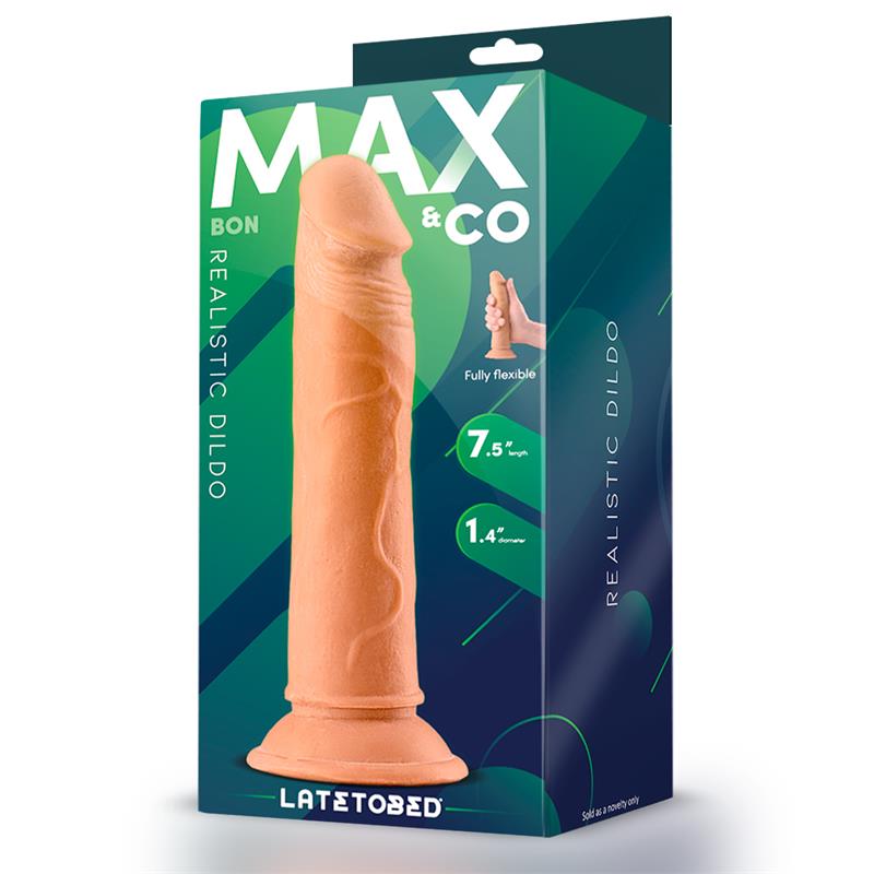 MAX & CO - Bon Realistic Dildo with Suction Cup 7.5 Flesh — zdjęcie 4