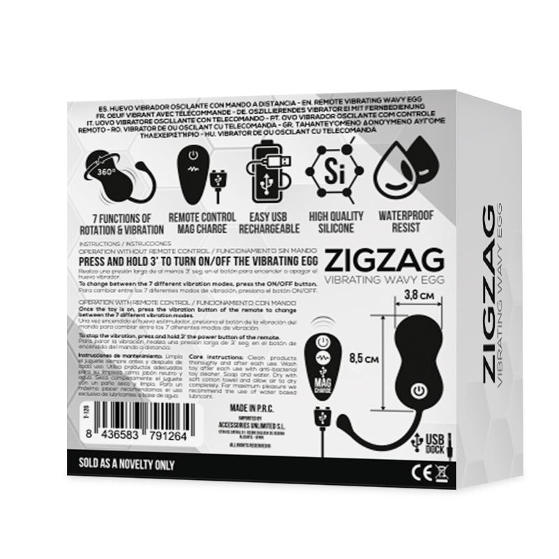 TARDENOCHE - Zigzag Vibrating and Zigzagging Egg with Remote Control — zdjęcie 4