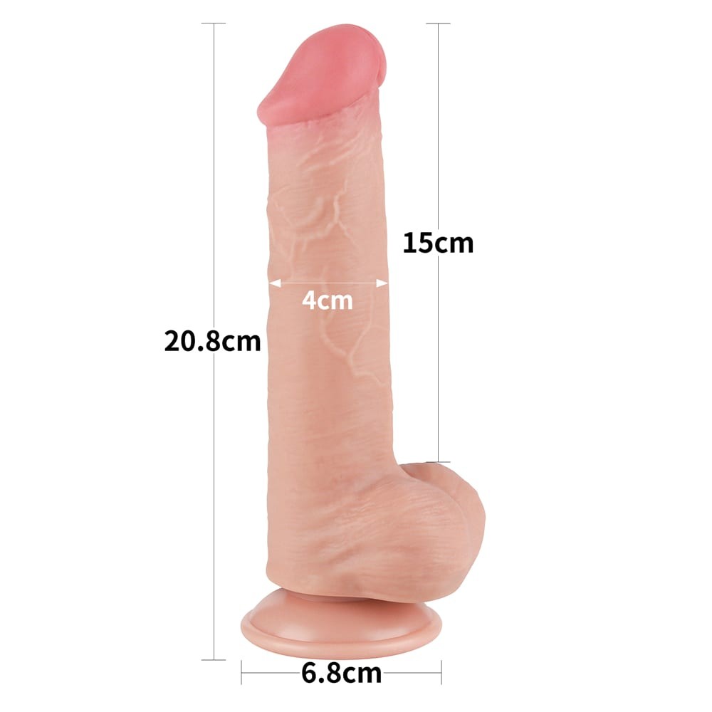 Dildo z przyssawk¹ 20,8 cm Lovetoy — zdjęcie 3