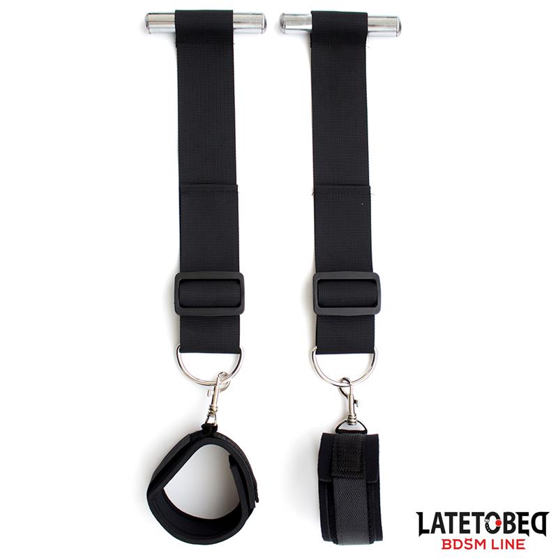 LATETOBED BDSM LINE - Door Swing Nylon Bind Neoprene Wrist Cuffs