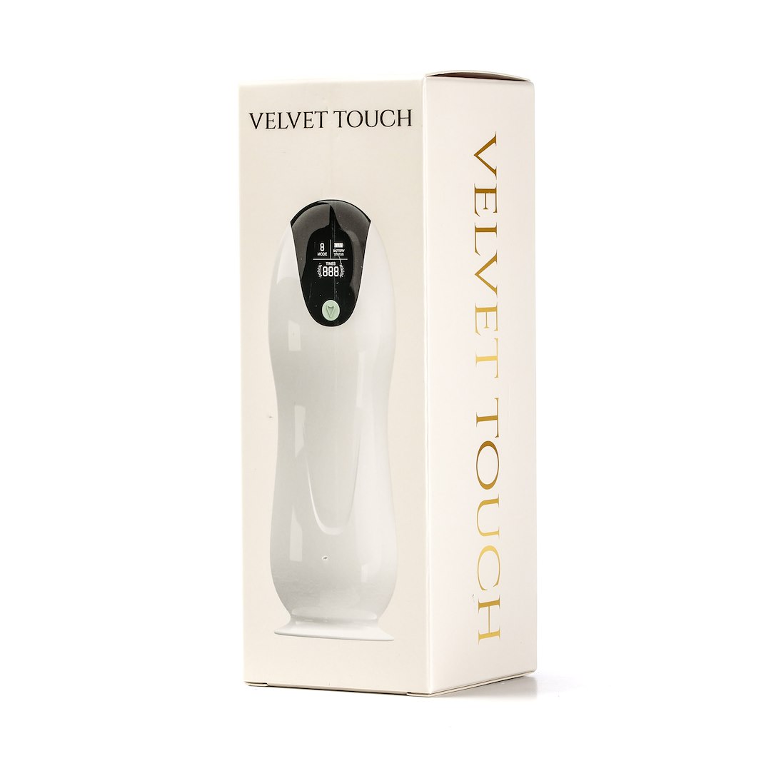 Velvet Touch - Masturbator Z Wibracj¹ Wagina Cyberskóra £adowany Usb Bia³y