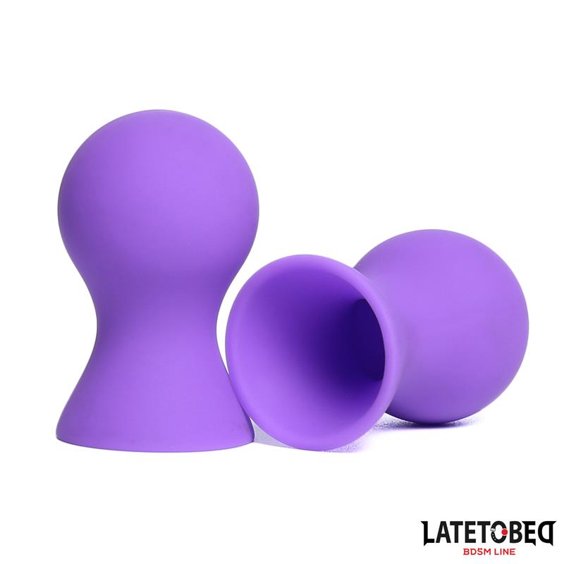 LATETOBED BDSM LINE - Silicone Nipple Suckers Purple