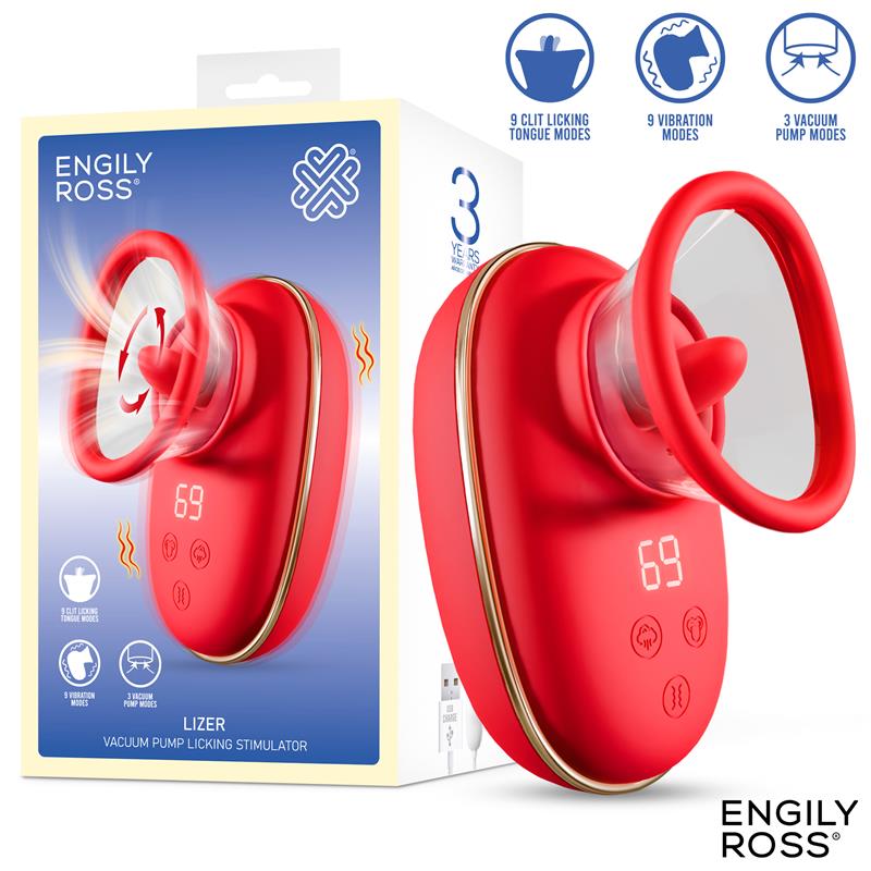 ENGILY ROSS - Lizer Stimulator with Licking, Vacuum Pump and Vibration