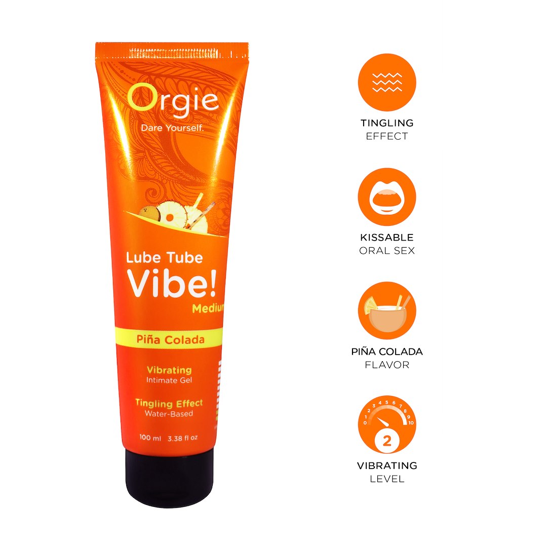 Orgie Lube Tube Vibe! - Medium - Pina Colada - 100ml — zdjęcie 2
