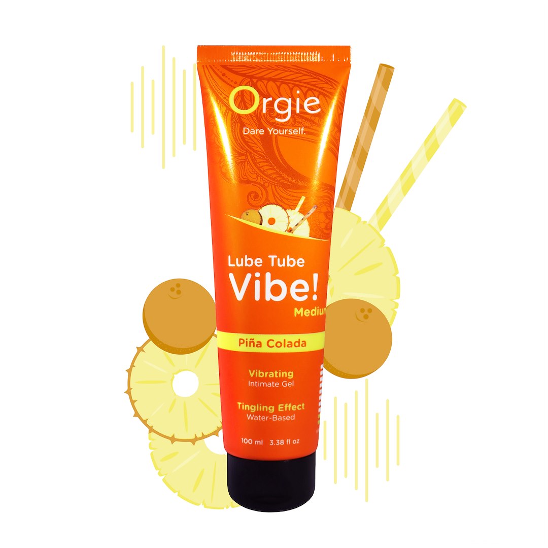 Orgie Lube Tube Vibe! - Medium - Pina Colada - 100ml — zdjęcie 3