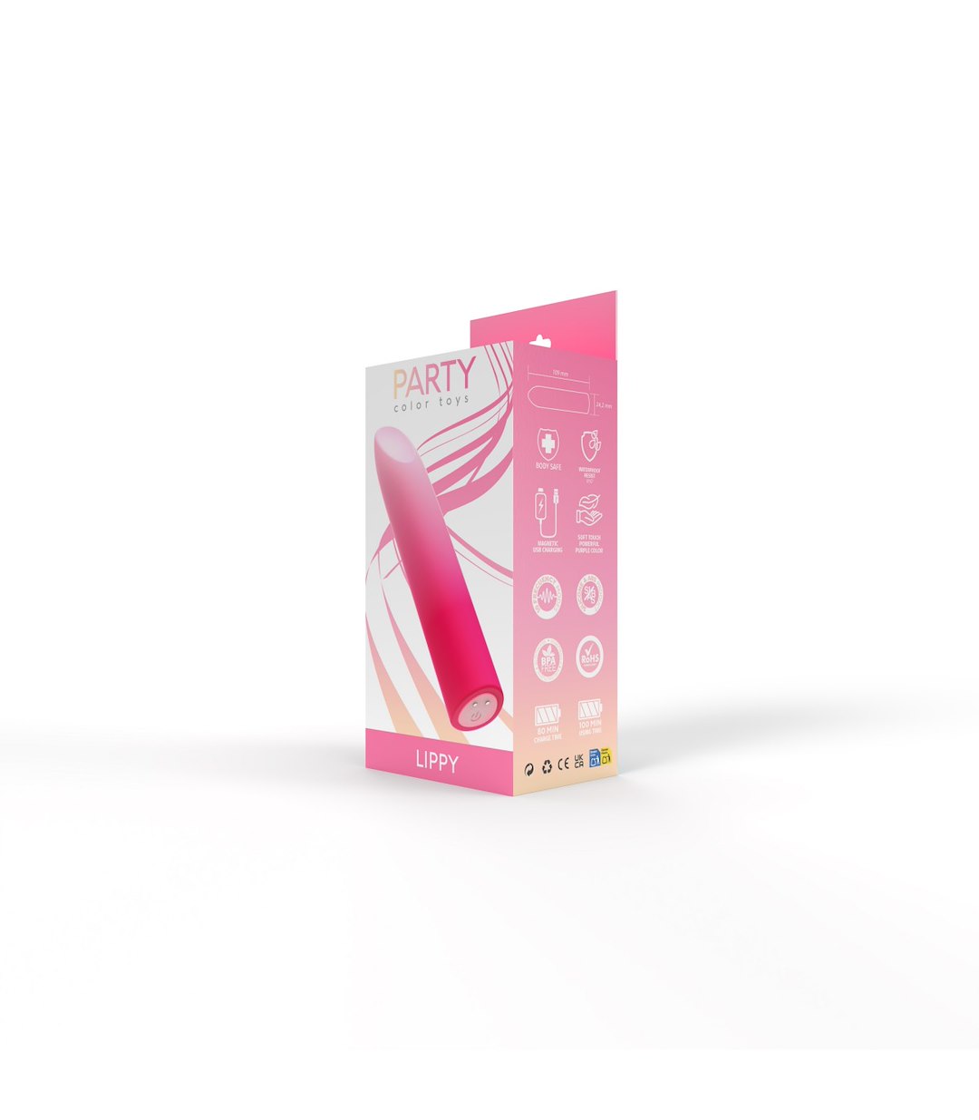 PARTY COLOR TOYS - PINK LIPPY VIBRATING BULLET — zdjęcie 3
