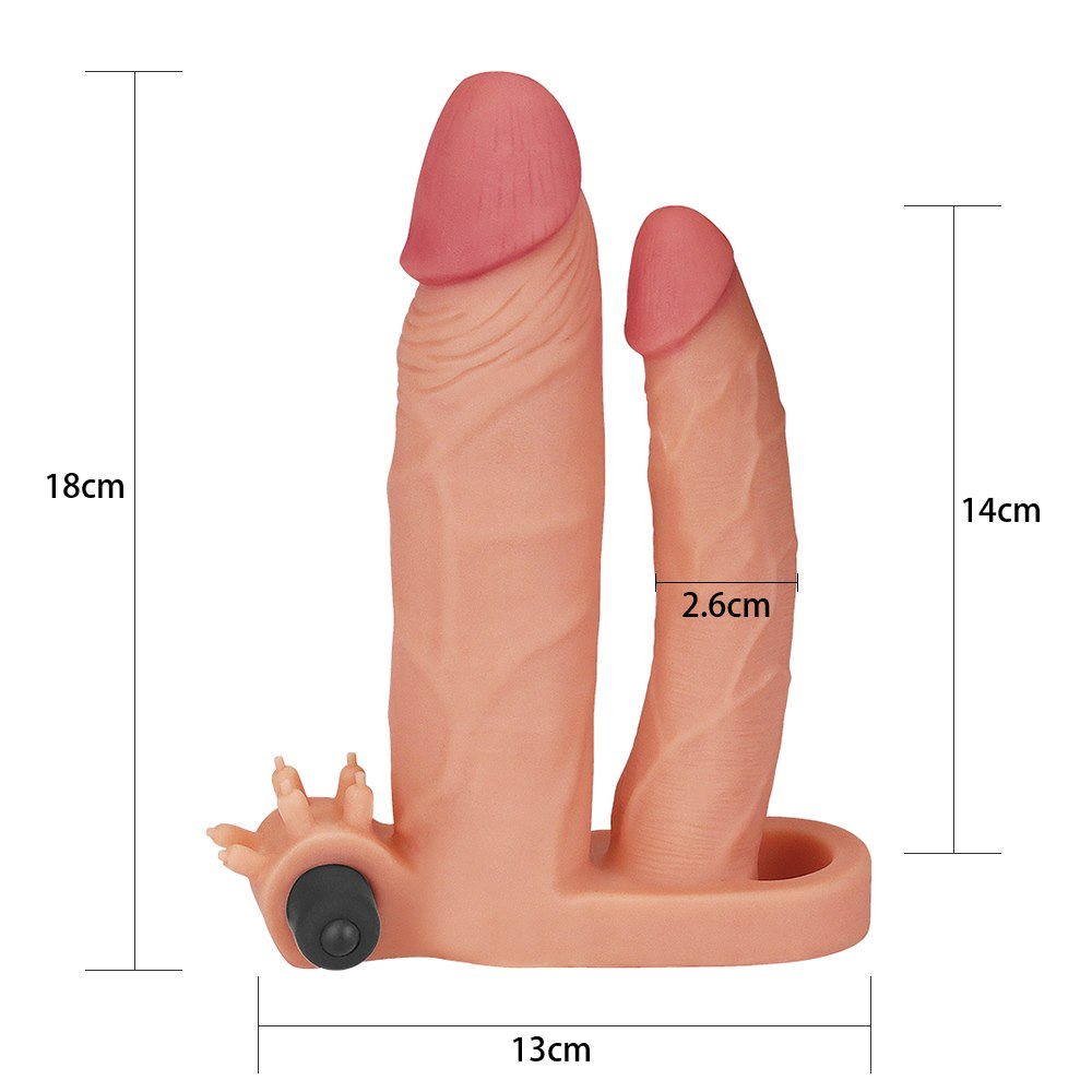 Nak³adka Pleasure X-Tender Double +2,5cm Lovetoy — zdjęcie 2