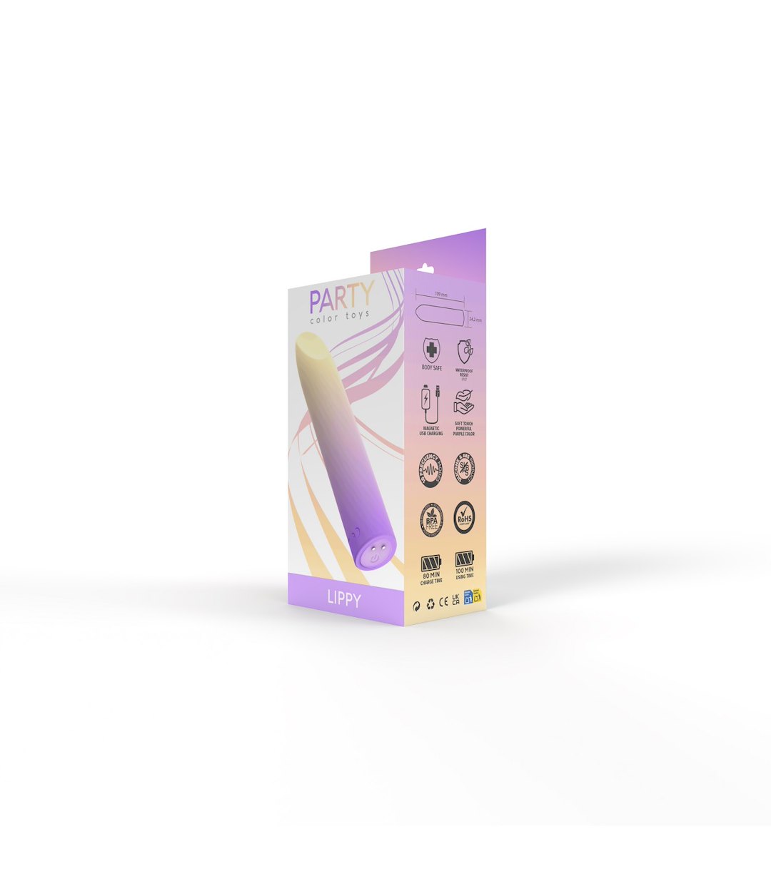 PARTY COLOR TOYS - LILAC LIPPY VIBRATING BULLET — zdjęcie 4