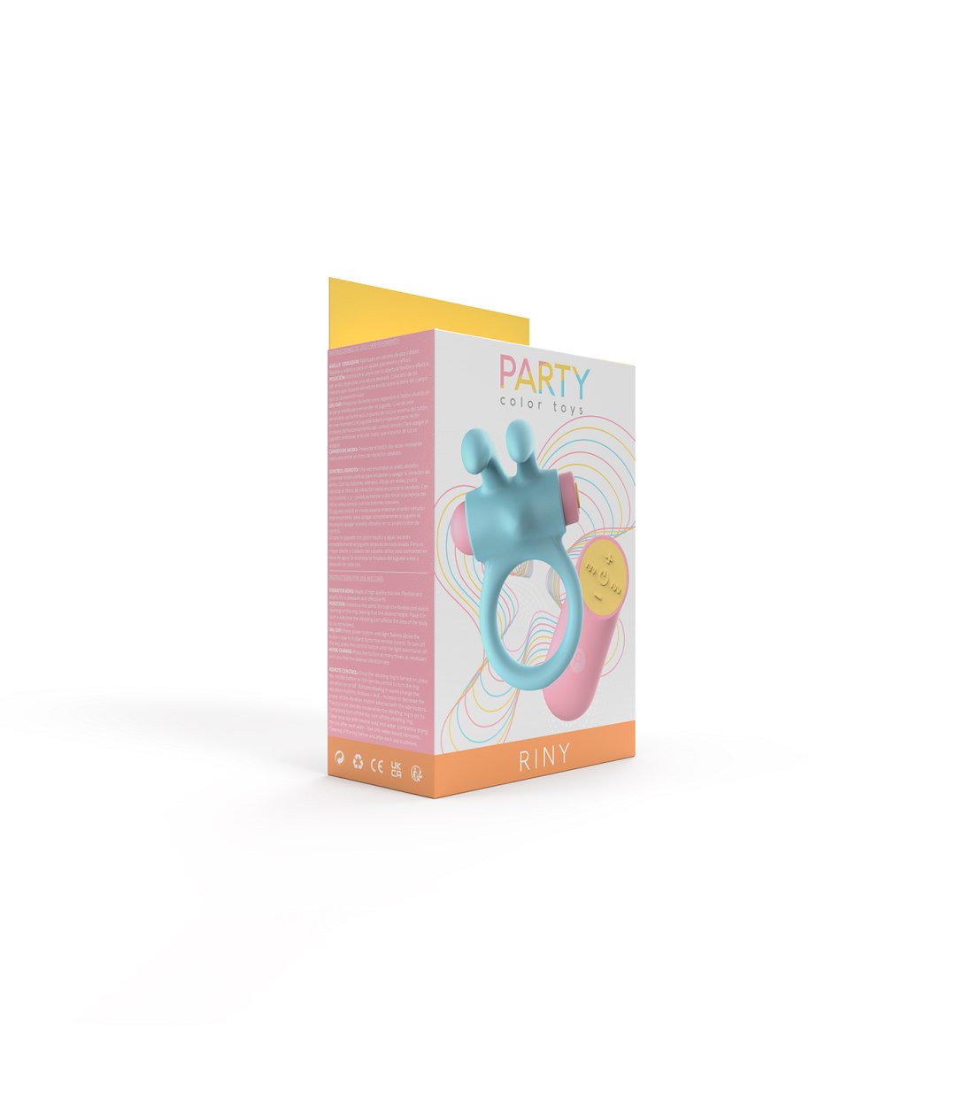 PARTY COLOR TOYS - RINY VIBRATING RING W/ BLUE SILICONE USB CONTROLLER