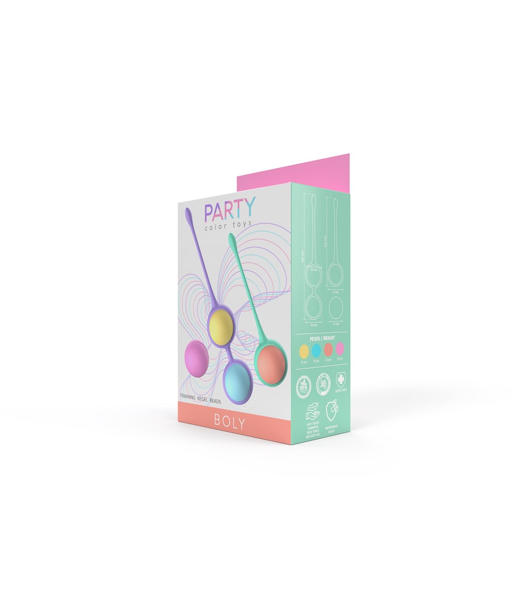 PARTY COLOR TOYS - SILICONE BOLY CHINESE BALLS SET