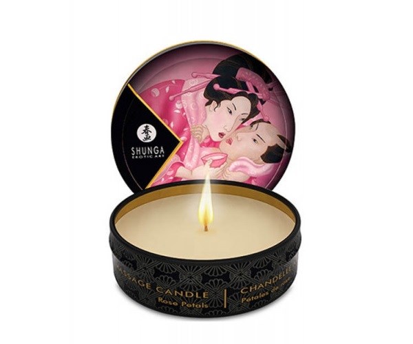 wieca do masa¿u Aphrodisia Rose Petals 30ml Shunga — zdjęcie 3