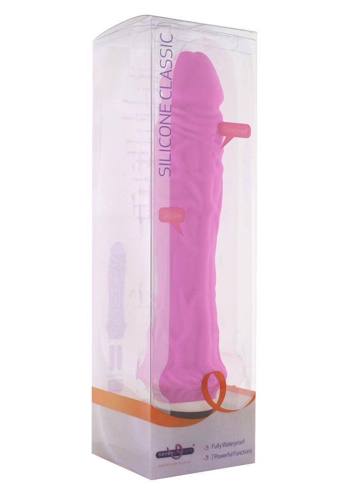 Seven Creations - Klasyczny silikonowy wibrator 23cm ró¿owy — zdjęcie 2