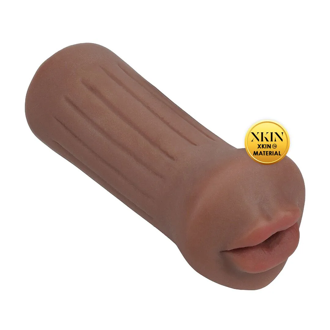 XKIN by Shots - Raw - The Grip - TPE Small Masturbator - 137g - Brown — zdjęcie 2