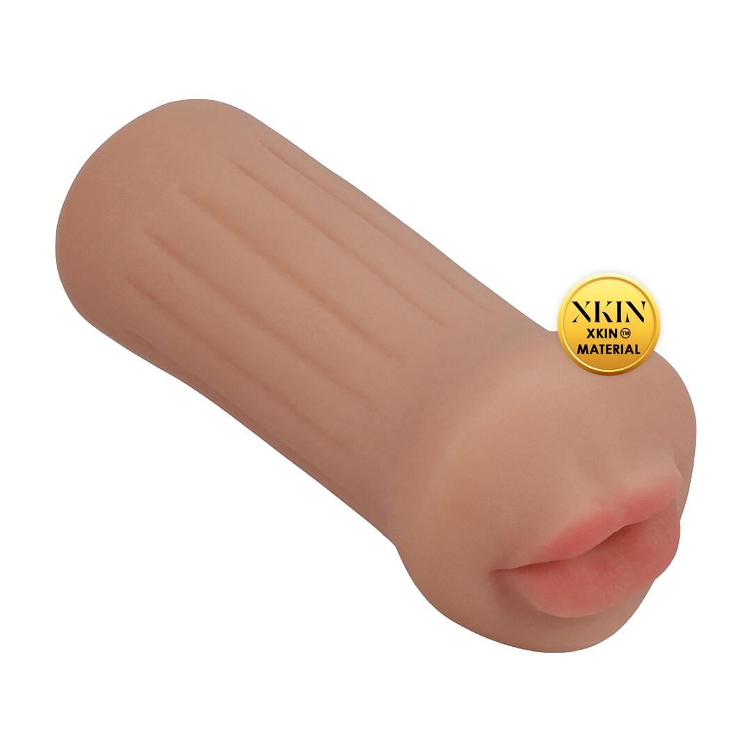 XKIN by Shots - Raw - The Grip - TPE Small Masturbator - 137g - Tan — zdjęcie 2