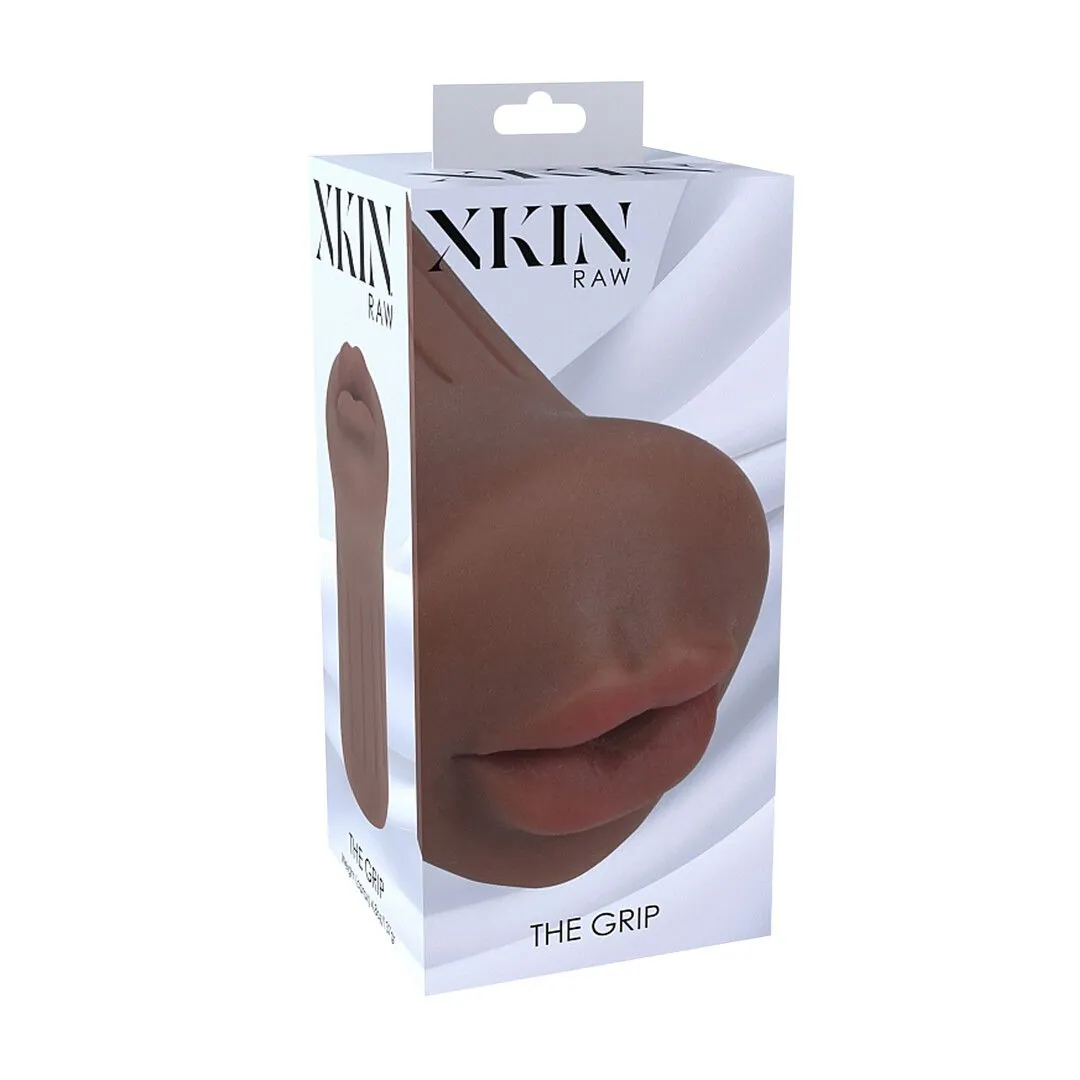 XKIN by Shots - Raw - The Grip - TPE Small Masturbator - 137g - Brown