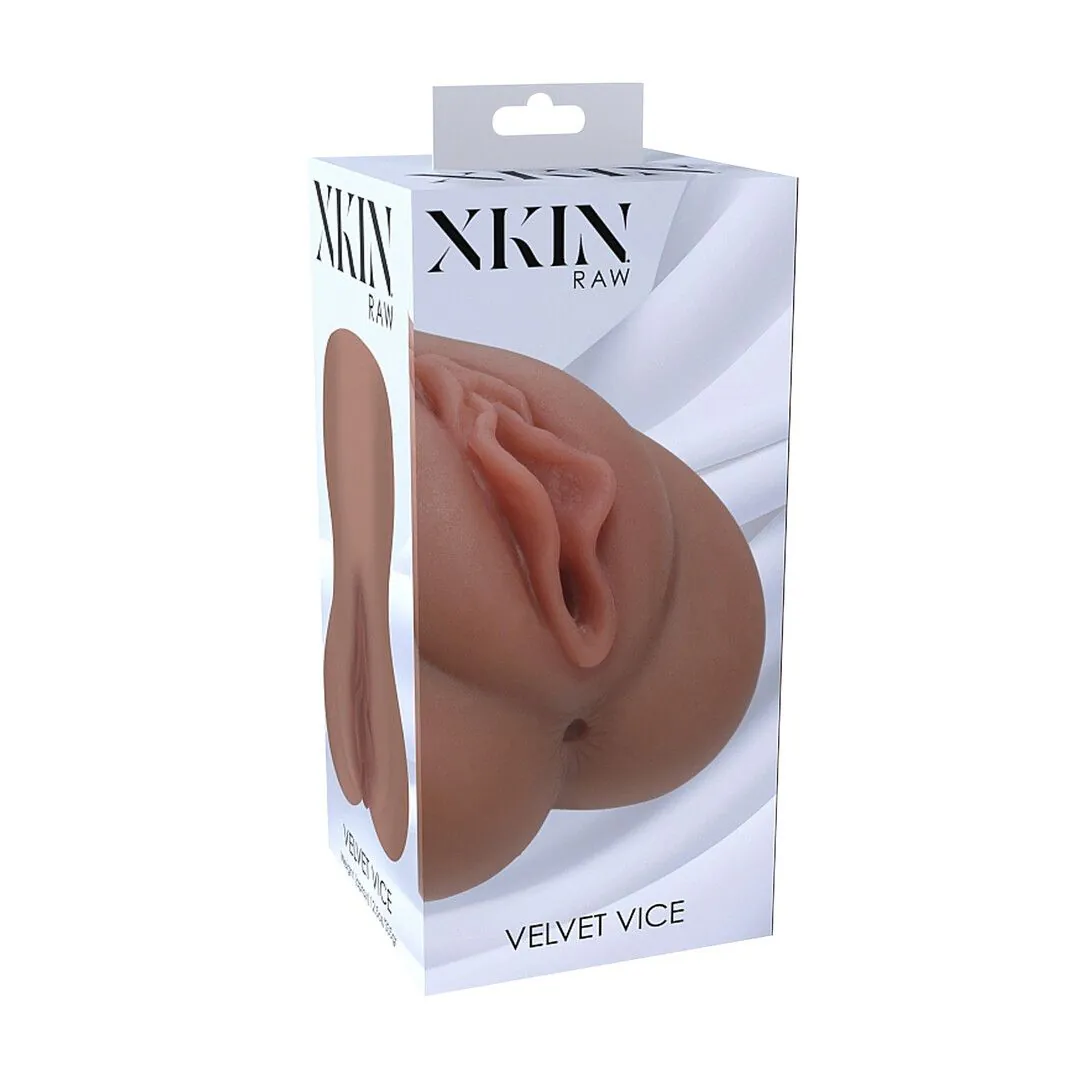XKIN by Shots - Raw - Velvet Vice - TPE Large Masturbator - 335g - Brown