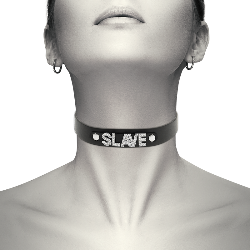COQUETTE CHIC DESIRE - SLAVE WEGANSKI CHOKER SKORZANY — zdjęcie 2