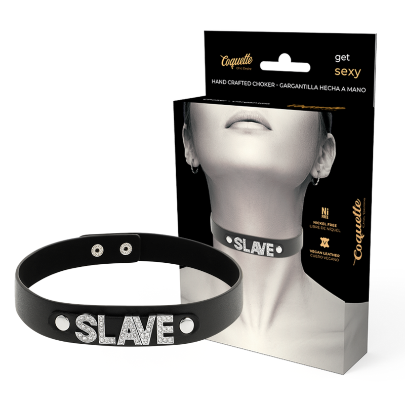 COQUETTE CHIC DESIRE - SLAVE WEGANSKI CHOKER SKORZANY