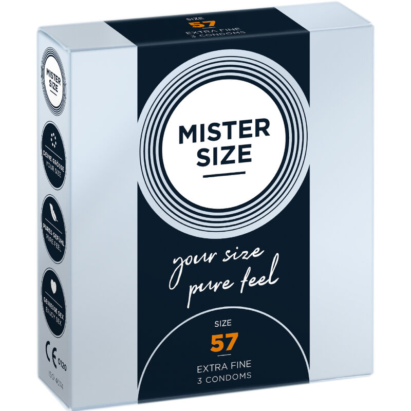 MISTER SIZE - ROZMIAR PREZERWATYWY L 57 MM (3 SZTUKI)
