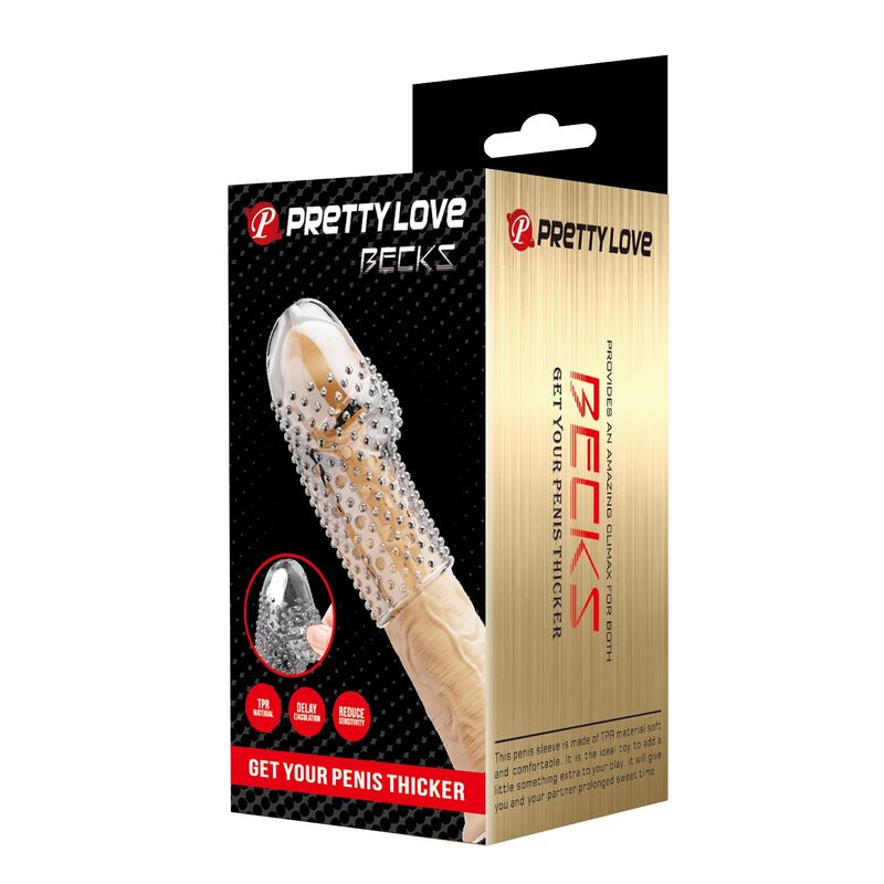 PRETTY LOVE - GEEK'S PENIS SLEEVE ZDOBĄDŹ SWOJEGO PENISA GRUBSZY PRZEŹROCZYSTY — zdjęcie 3