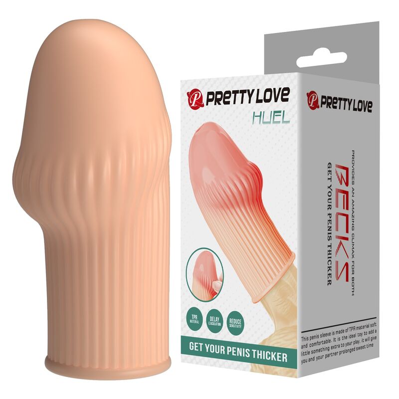 PRETTY LOVE - HUEL PENIS SLEEVE UZYSKAJ GRUBSZY KOLOR MIĘSNA SWOJEGO PENISA