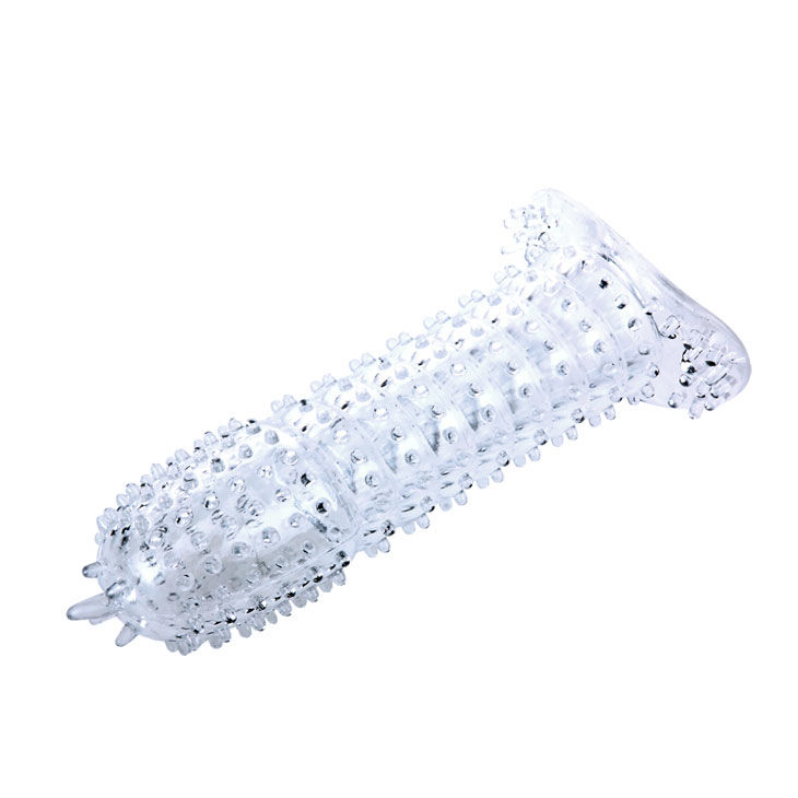 BAILE - OSLONA NA PENIS Z PUNKTAMI POBUDZAJACYMI FIOLETOWA 14 CM — zdjęcie 3
