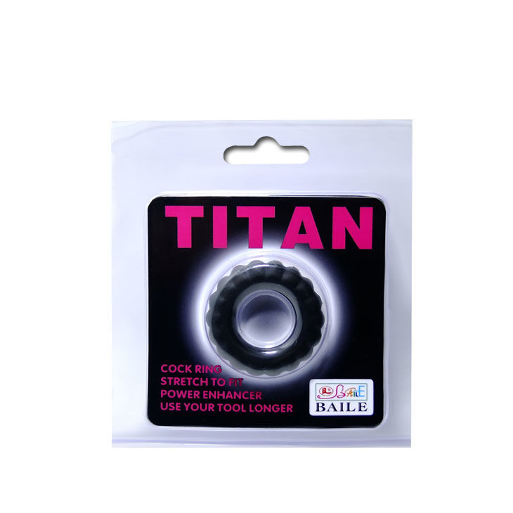 BAILE - TITAN COCKRING CZARNY 2 CM — zdjęcie 5