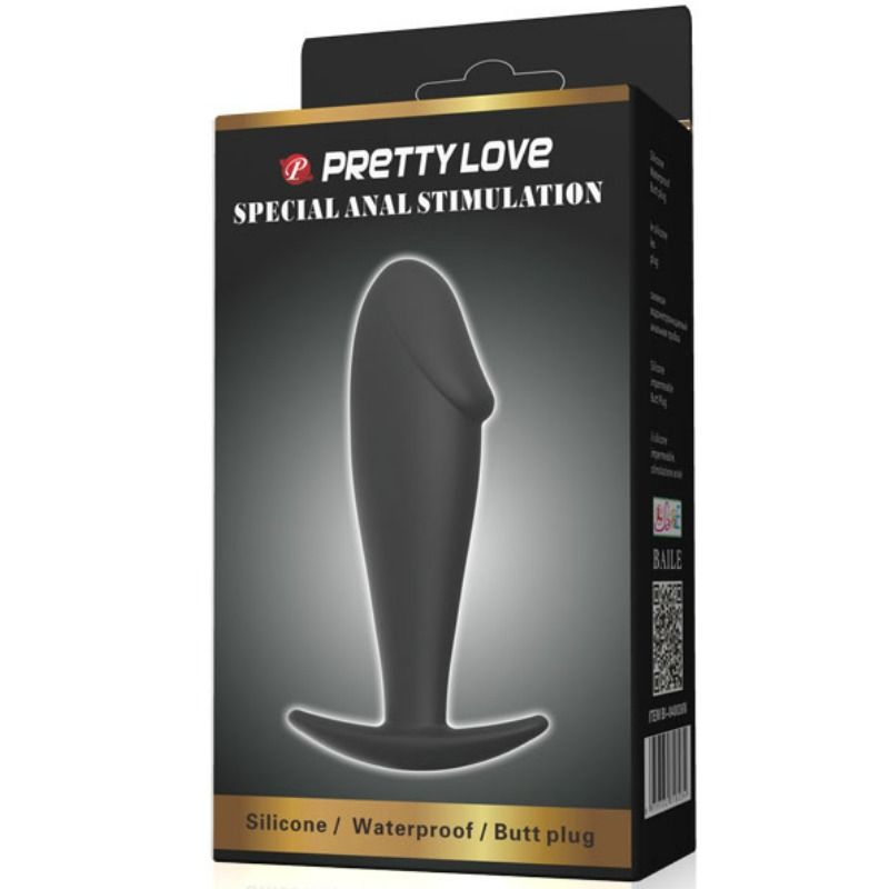 PRETTY LOVE - KOREK ANALNY SILIKONOWY FORMULA PENISA CZARNY — zdjęcie 6