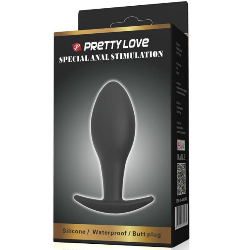 PRETTY LOVE - KOREK ANALNY SILIKONOWA KOTWICA 8,5 CM CZARNY — zdjęcie 6