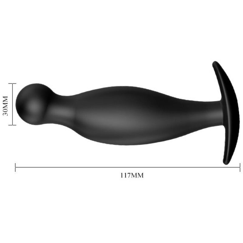 PRETTY LOVE - SILIKONOWY KOREK ANALNY 11,7 CM CZARNY — zdjęcie 4
