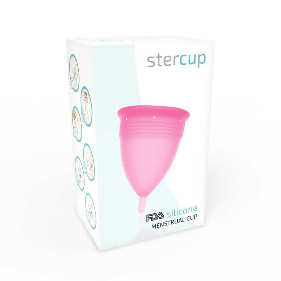STERCUP - SILIKONOWA KUBEKSTKA MIESIECZNA FDA ROZOWY - ROZMIAR L — zdjęcie 5