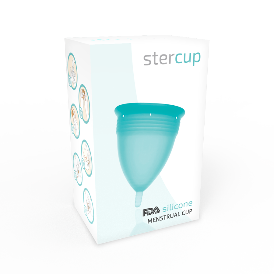 STERCUP - SILIKONOWA KUBECZKA MIESIECZNA FDA AKWAMARYNA - ROZMIAR S — zdjęcie 5