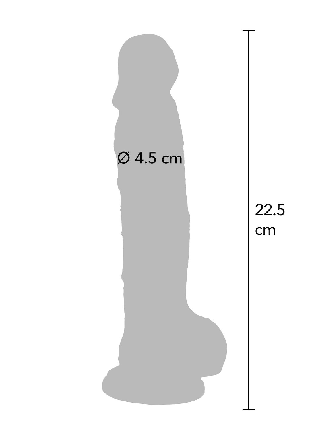 ToyJoy - Clear Dildo TPE 22.5 cm — zdjęcie 3